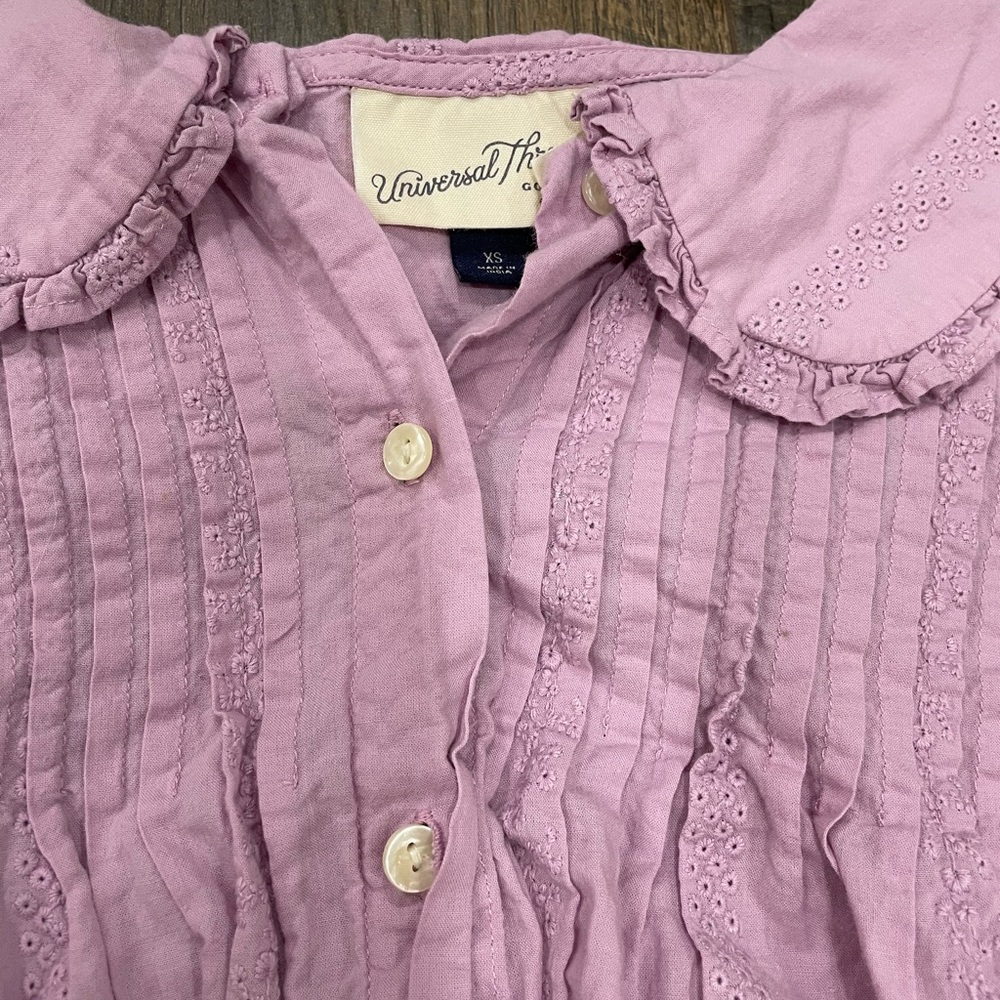 Universal Thread Collared Button Down Blouse - Picture 3 of 3